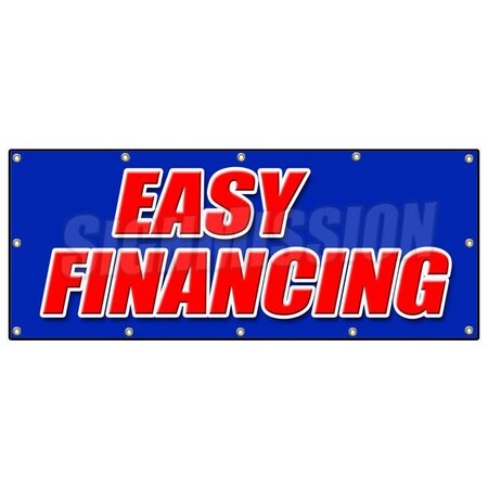 Signmission EASY FINANCING BANNER SIGN money cash credit finance payment bank B-120 Easy Financing